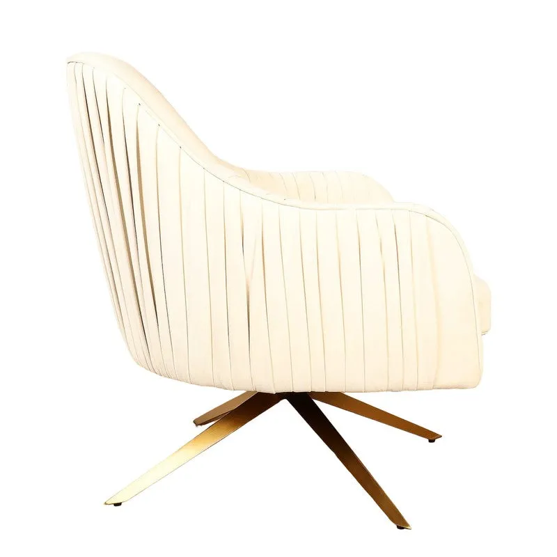 Vyntra Neem Wood Accent Chair - White media 5