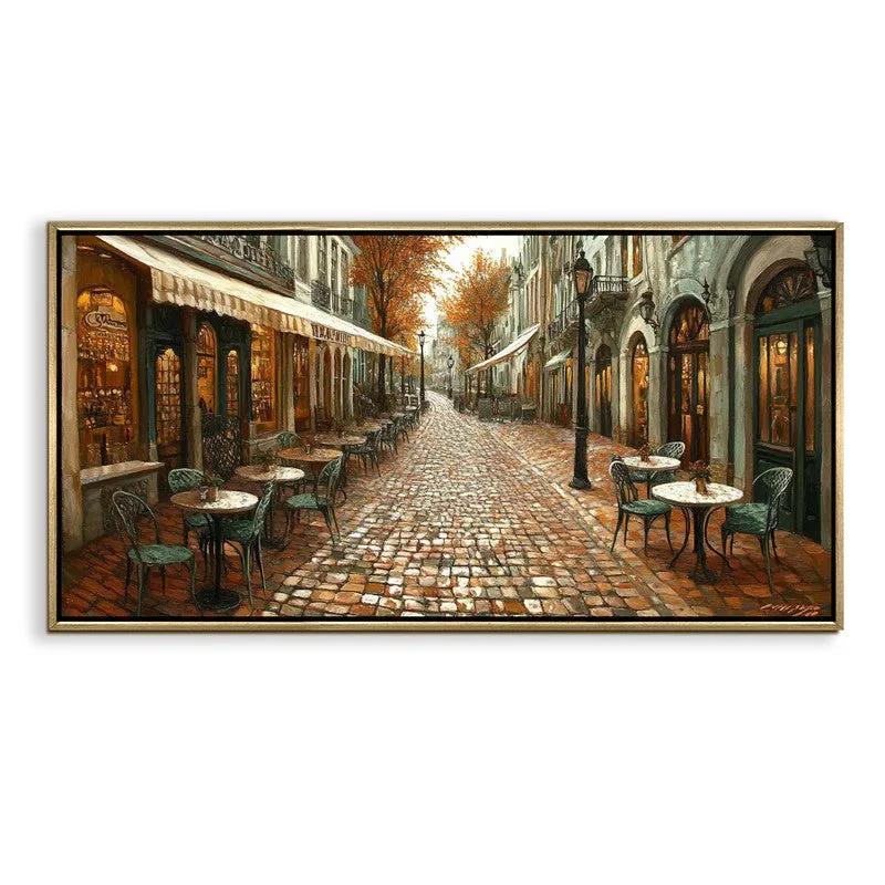 Parisian Passage Canvas Wall Painting With Frame media 3