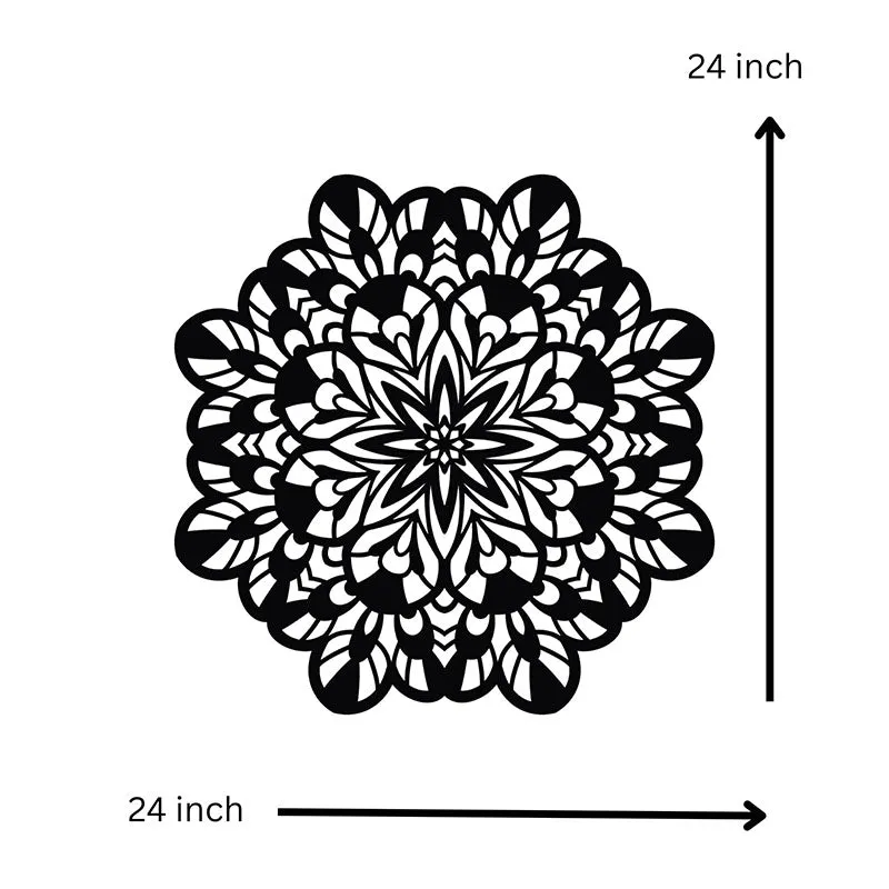 Manva Mandala Black Iron Wall Accent media 6