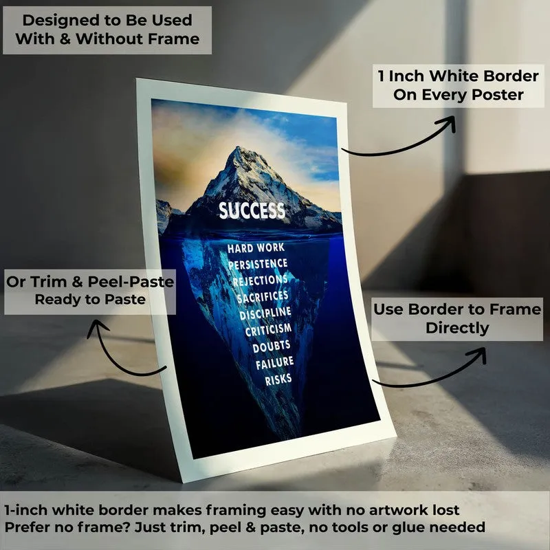 Mountain of Success Wall Poster - Blue media 9