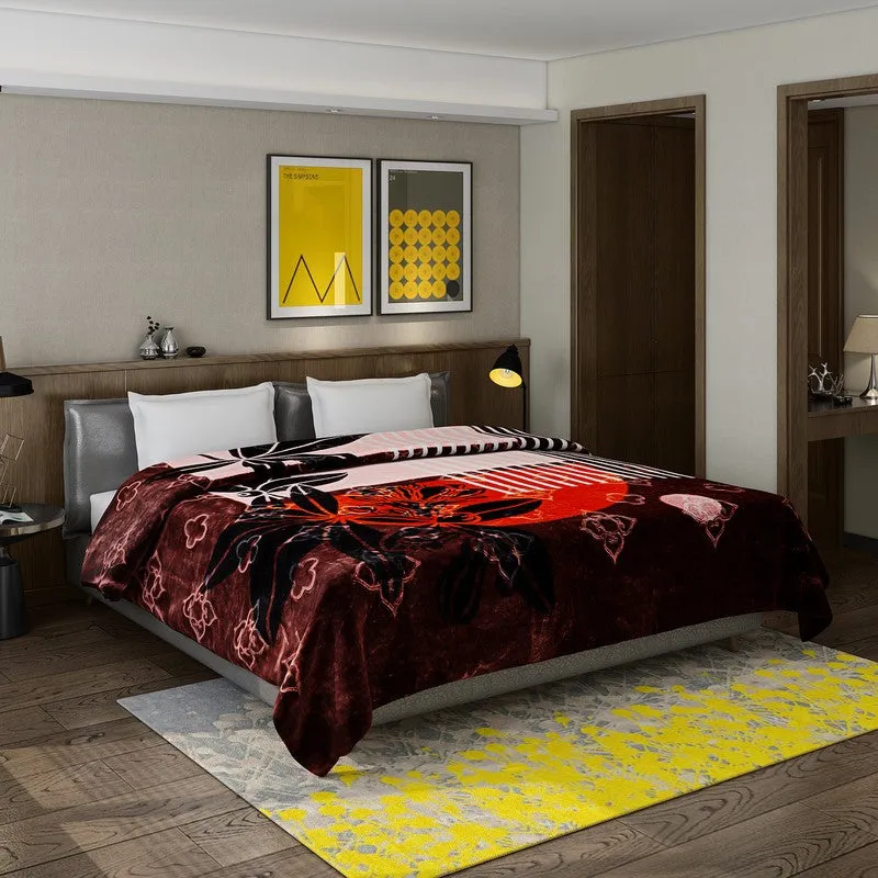 Monte Carlo Crimson Bloom Blanket - 950 GSM media 1
