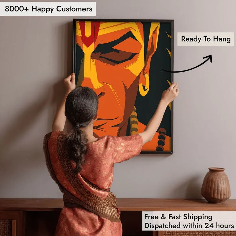 Powerful Bajrangbali I Archival Paper Wall Art media 5