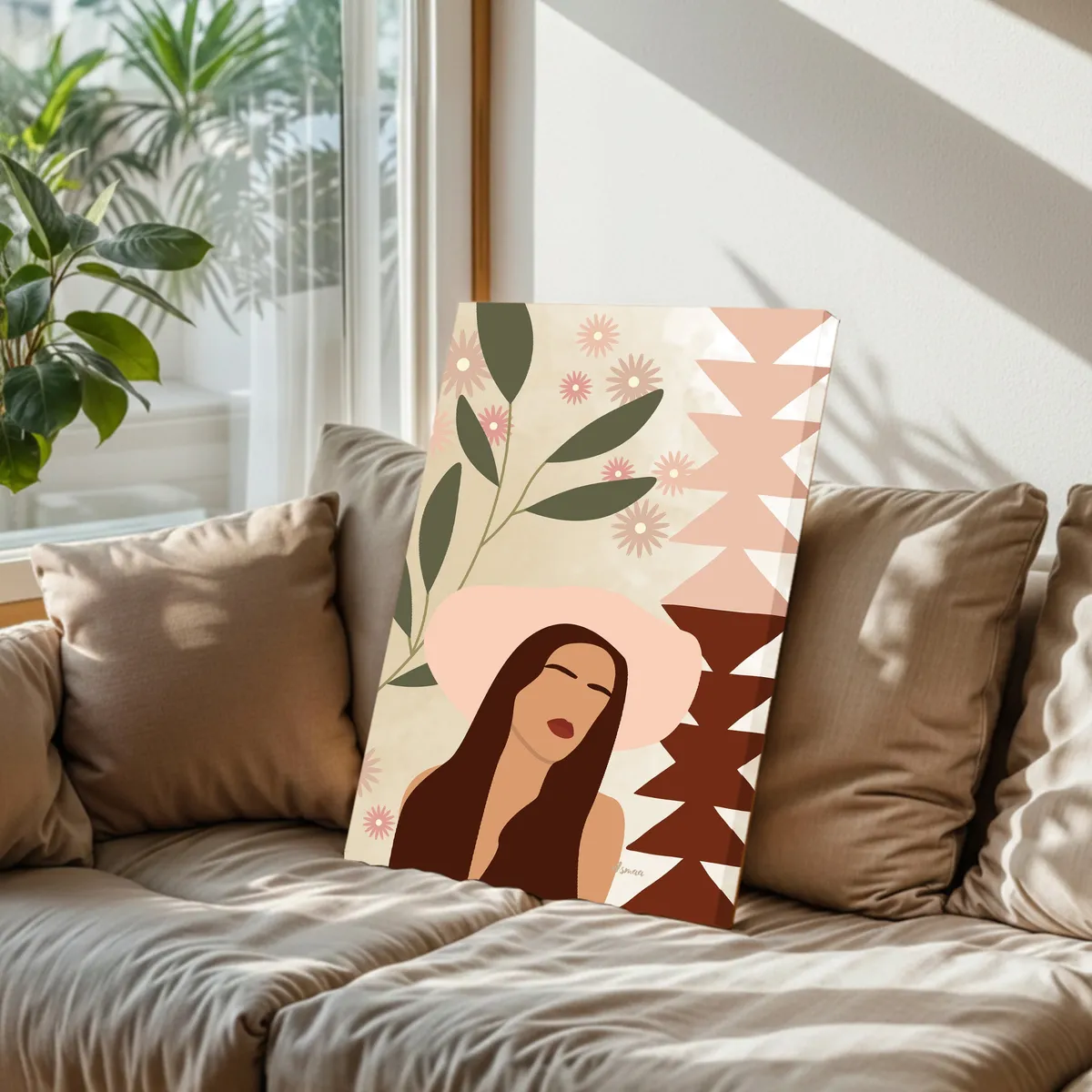 Petal Prairie Cotton Canvas Wall Painting media 6