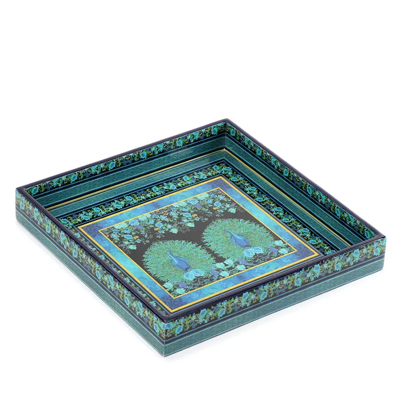 Mayoorika Duo Serving Tray With Coaster - Nine Piece Set media 5