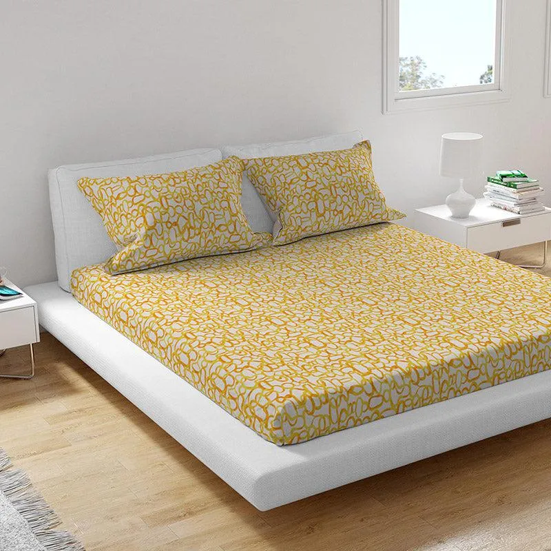 Print Percale Slub Floral Cotton Bedsheet - 150 TC media 1
