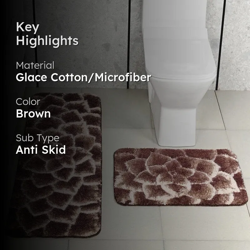Saral Home Petal Anti-Skid Bathmat - Two Piece Set media 2