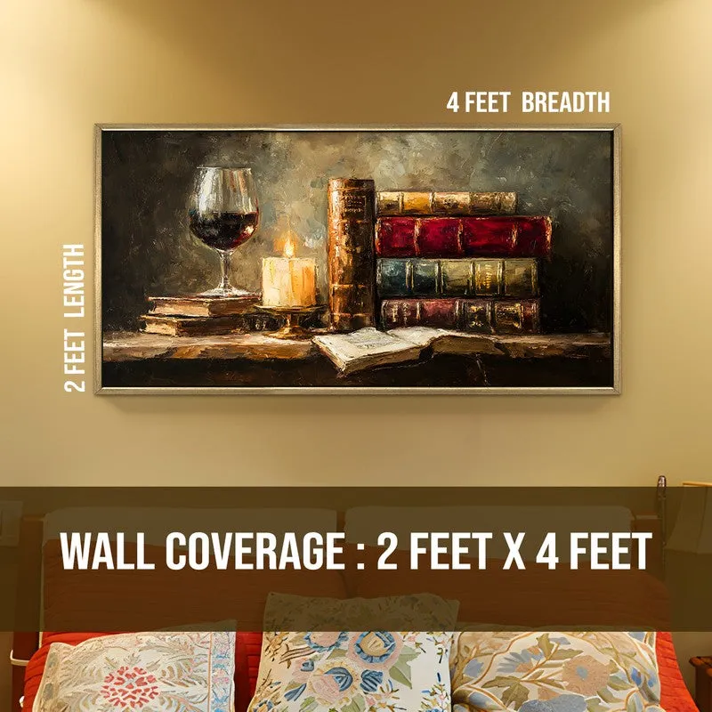 Aged Pages Canvas Wall Painting With Frame media 8
