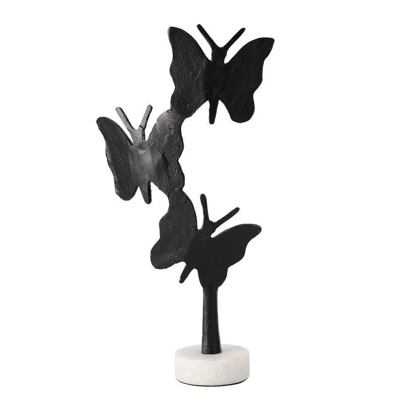 Flutter Butterfly Aluminium Showpiece - Black media 5