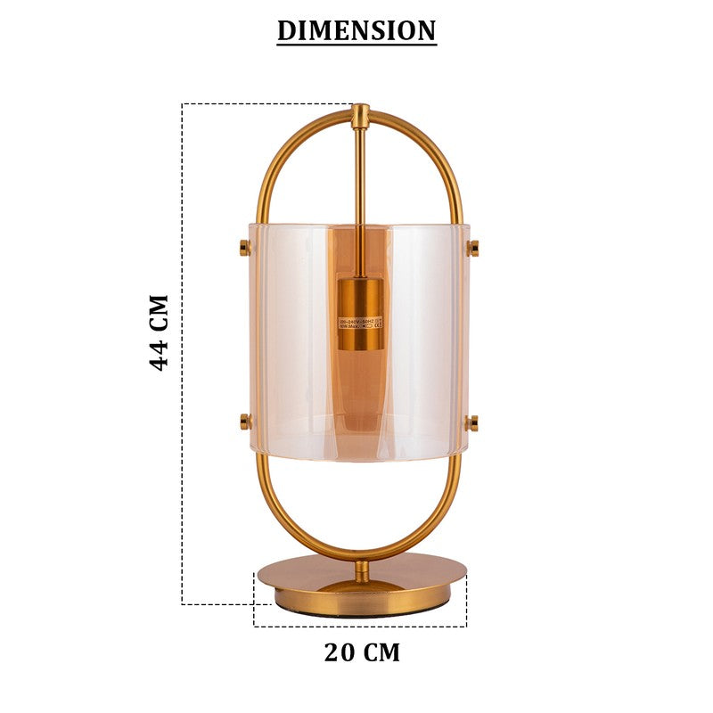AarviDecor Fairmont Designer Metal Table Lamp - Gold media 8