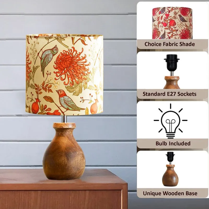 FeatherDrape Wooden Table Lamp media 5