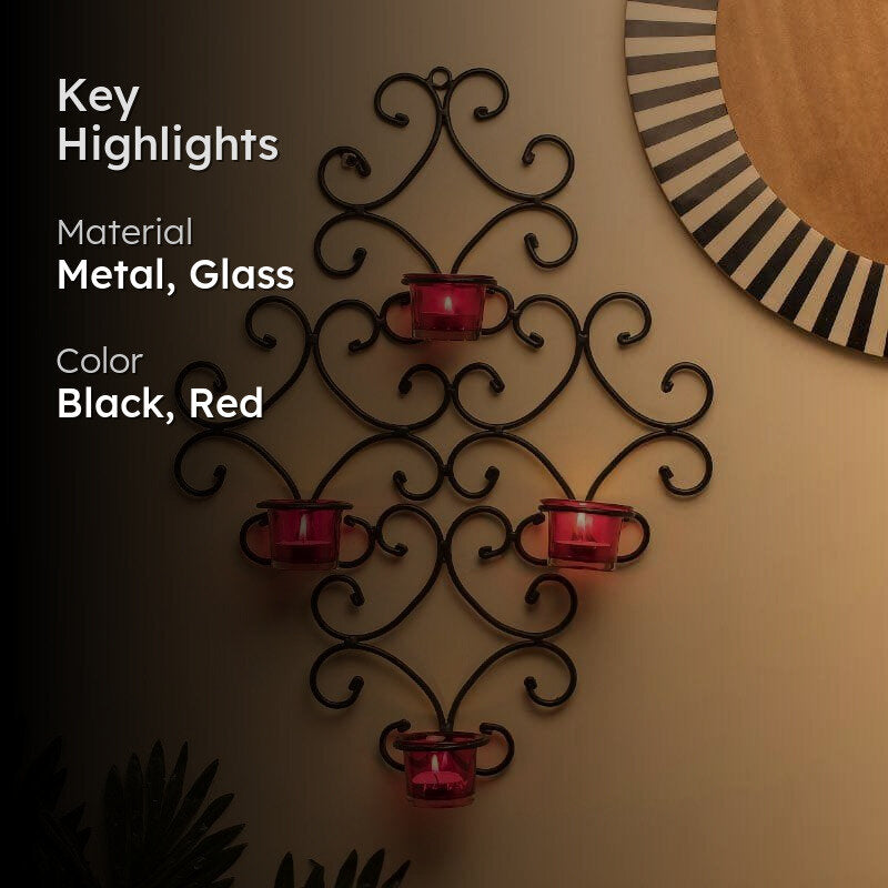 Victorian Candle Holder - Red media 2