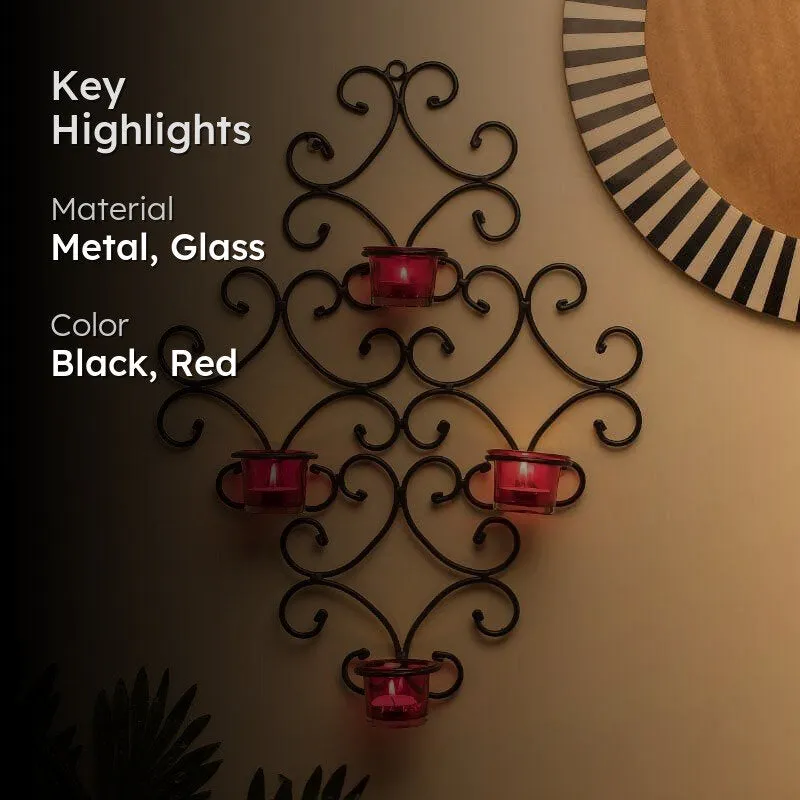 Victorian Candle Holder - Red media 2
