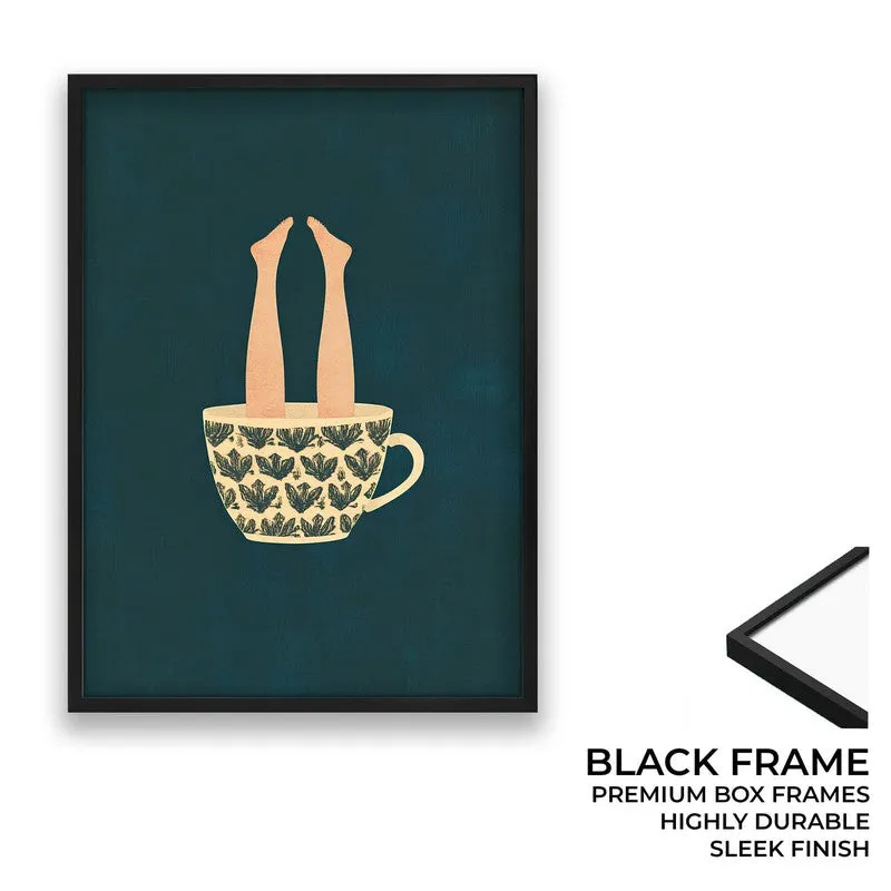 Sip & Drown Archival Canvas Wall Art - Black media 8