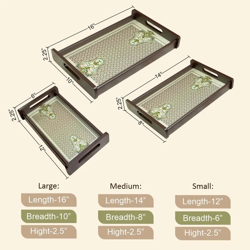 Maveno Wooden Serving Tray - Set Of Three media 9