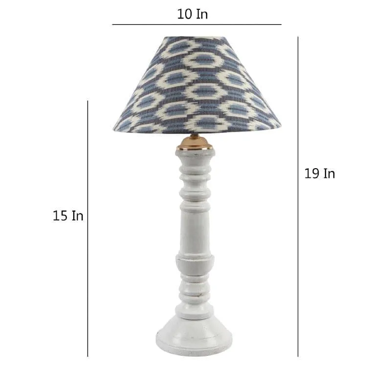 Lois Araceli Fabric Table Lamp - Blue,White media 5