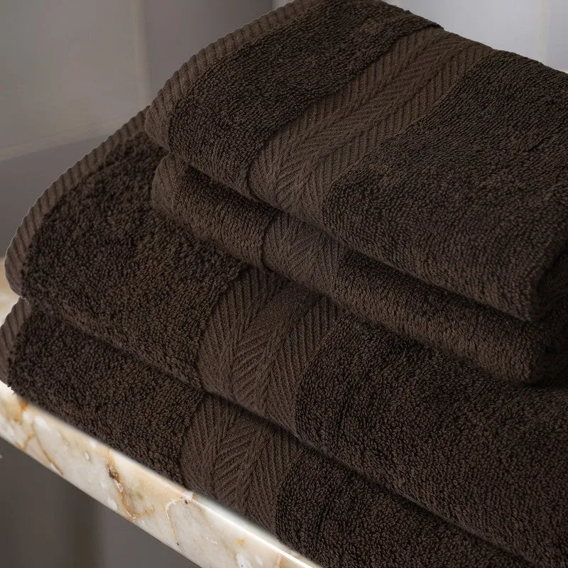 PlushAura Cotton Towel Sets (Dark Brown) - Set of Four media 5