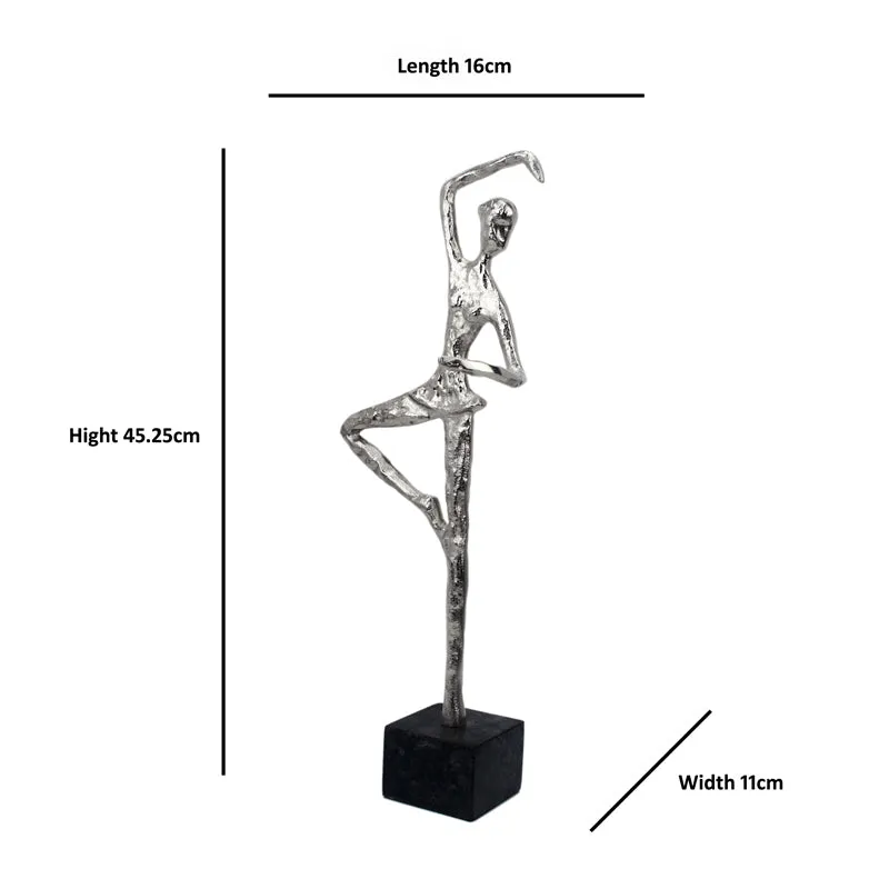 Bravo Ballerina Showpiece - Silver media 4