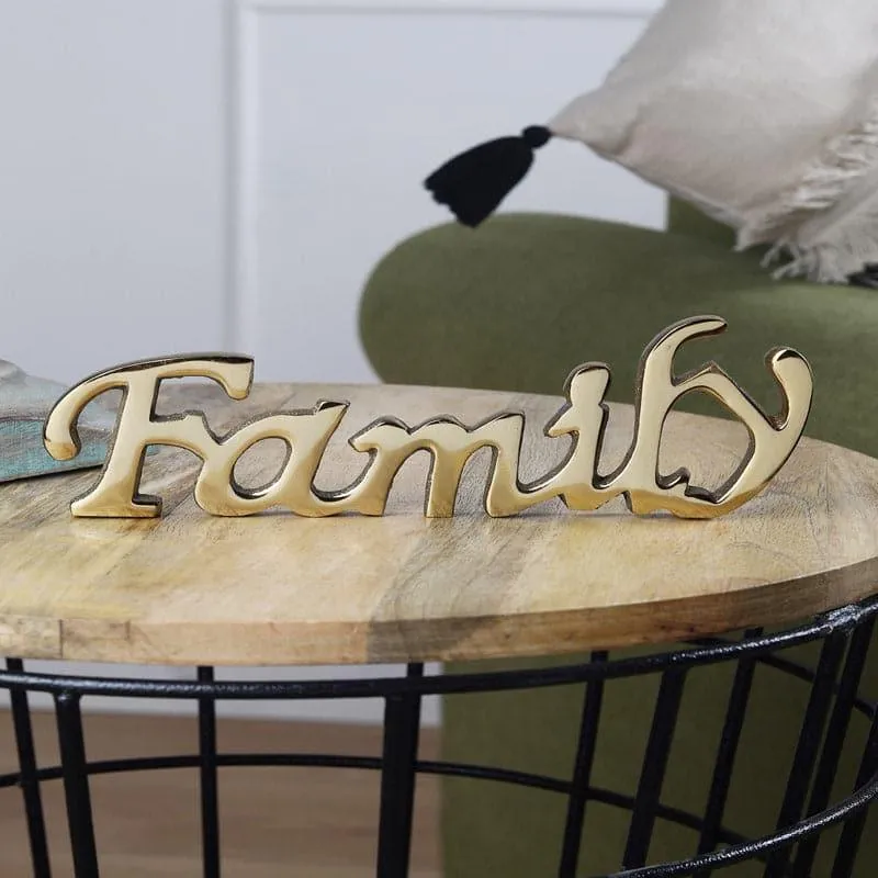 Family Forever Typography Showpiece - Gold media 3