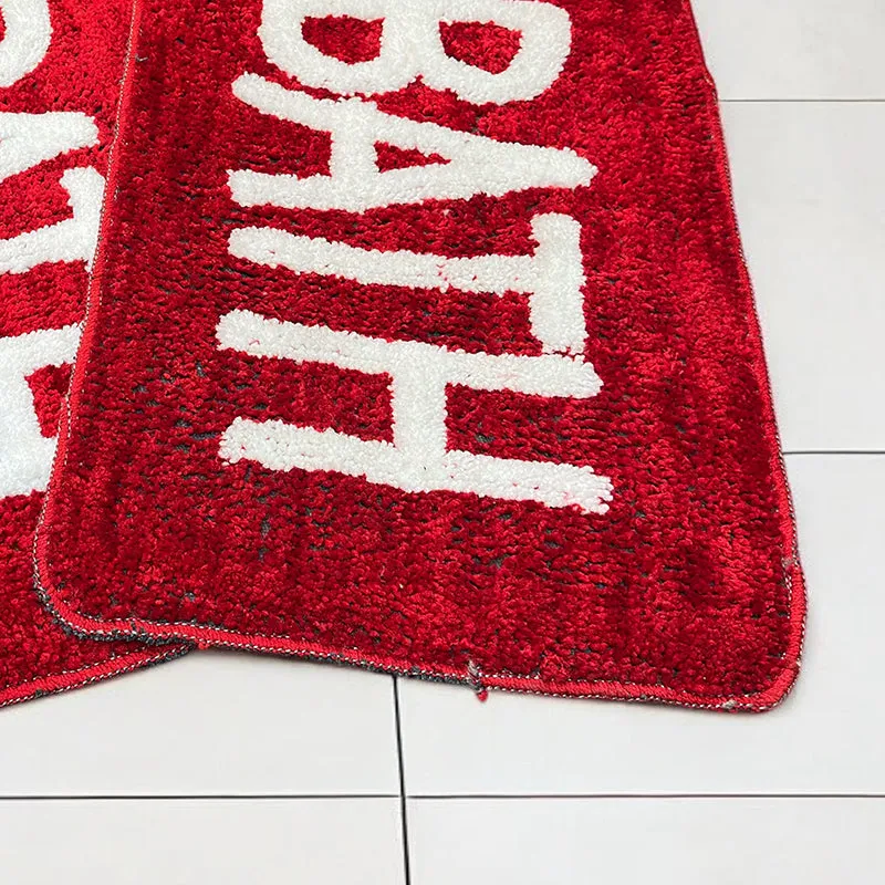 Trama Cotton Bath Mat (Red) - Set Of Two media 5