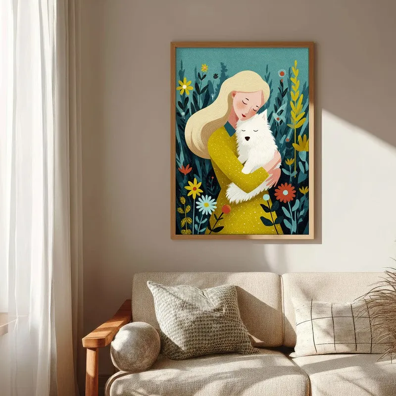 Floral Fidelity Canvas Wall Painting - Brown Frame media 6