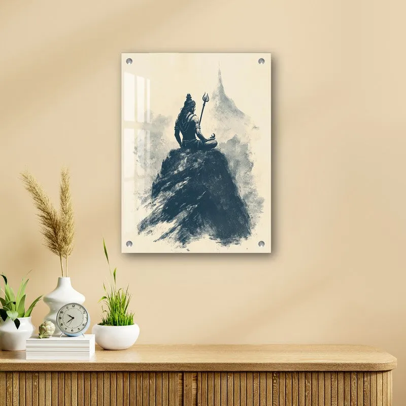 Lord Shiva on Kailash Parvat Acrylic Wall Art media 4