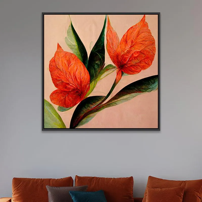 Flowers Blooming Canvas Wall Painting media 4