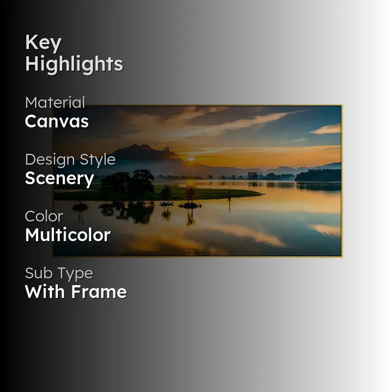 Sunrise On The Fields Canvas Wall Painting media 2