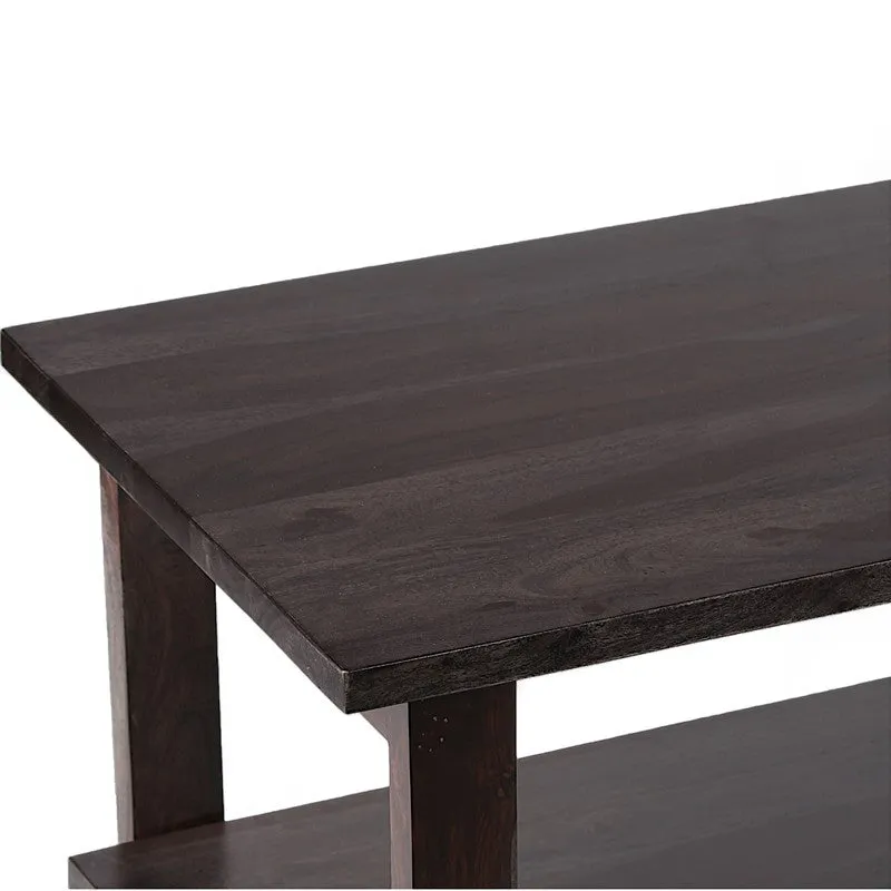 Xynex Sheesham Wooden Center Table - Dark Brown media 8