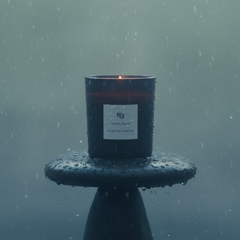 Fig Living Coastal Escape Scented Candle - Mandarin Orange, Jasmine, Musk & Sandalwood media 6