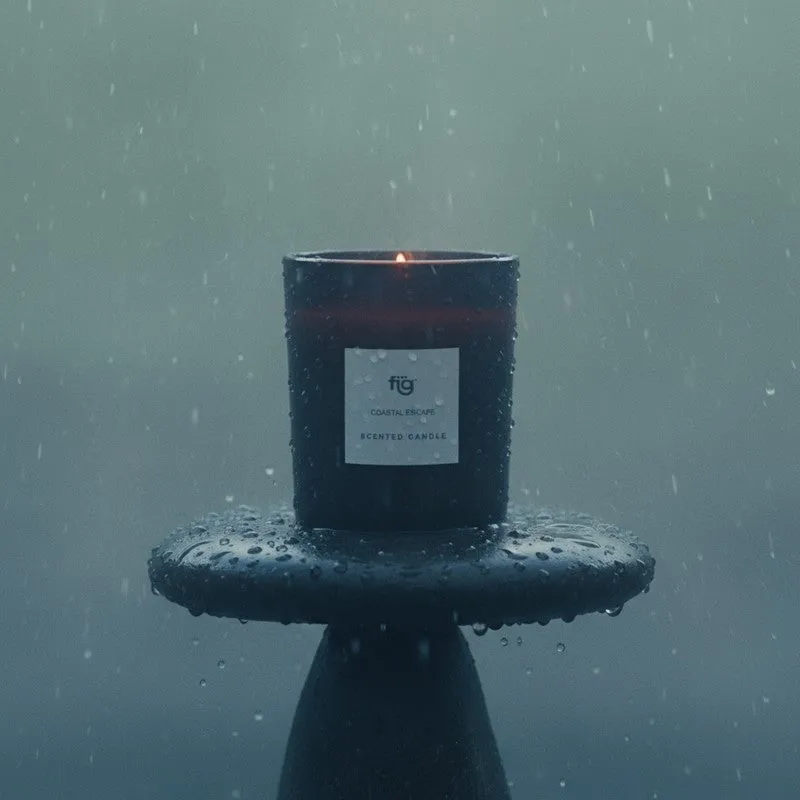 Fig Living Coastal Escape Scented Candle - Mandarin Orange, Jasmine, Musk & Sandalwood media 6