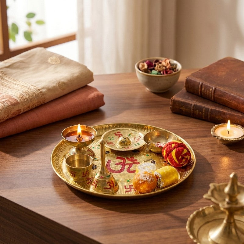 Anant Devotional Brass Pooja Thali