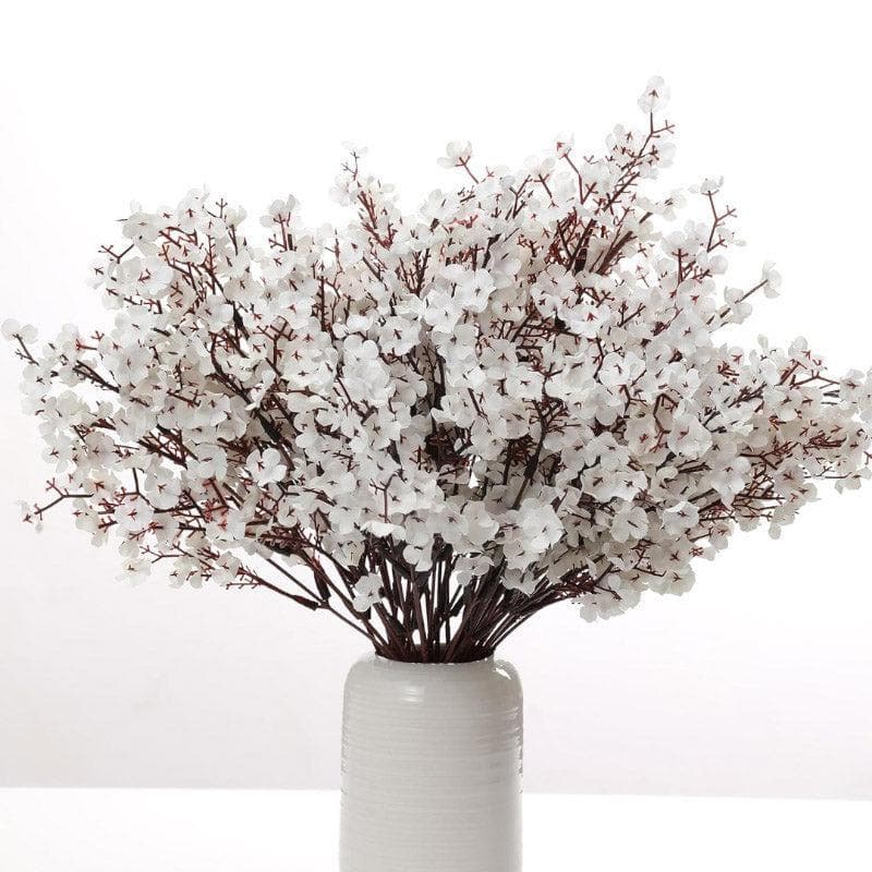 Faux Gypsophilia Polyester Artificial Flower - Set Of Five media 3