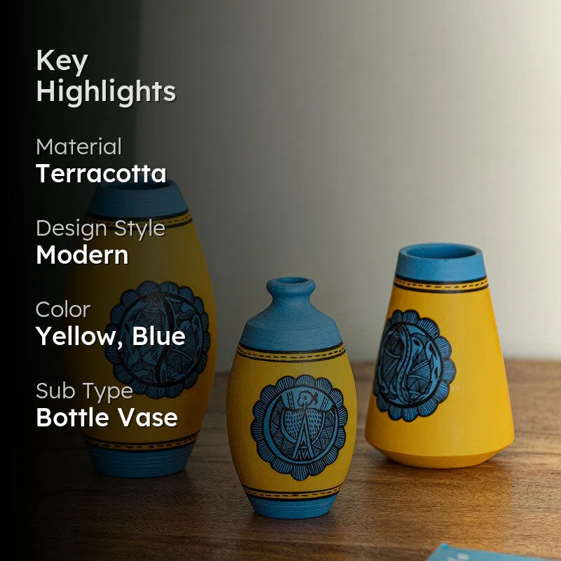 Madhubani Tales Vases - Set of 3 media 2