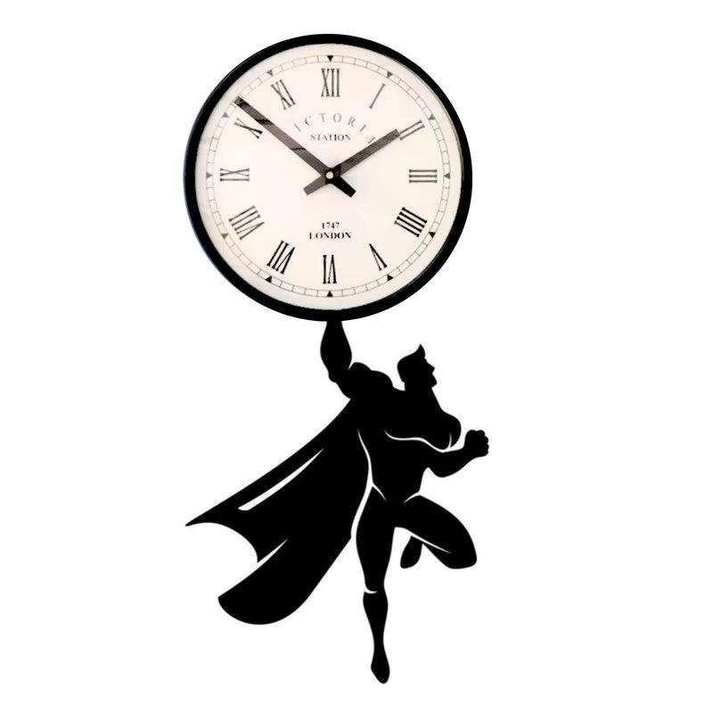 Herotime Steel Analog Wall Clock - Black media 4
