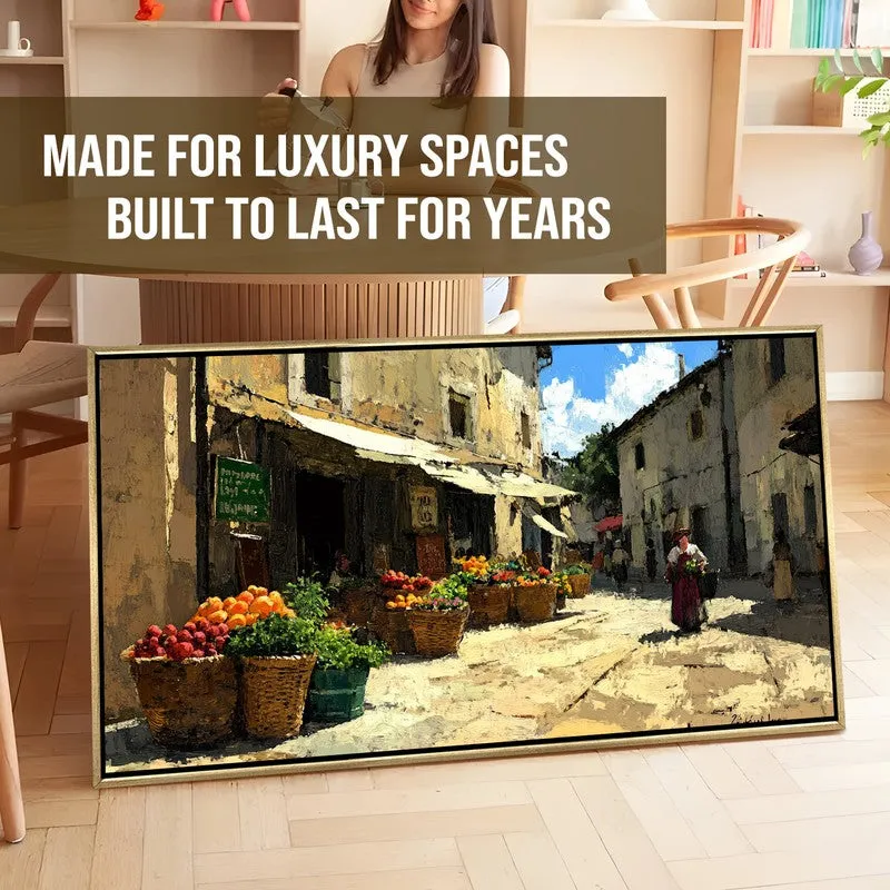Earthen Canvas Wall Painting With Frame media 7