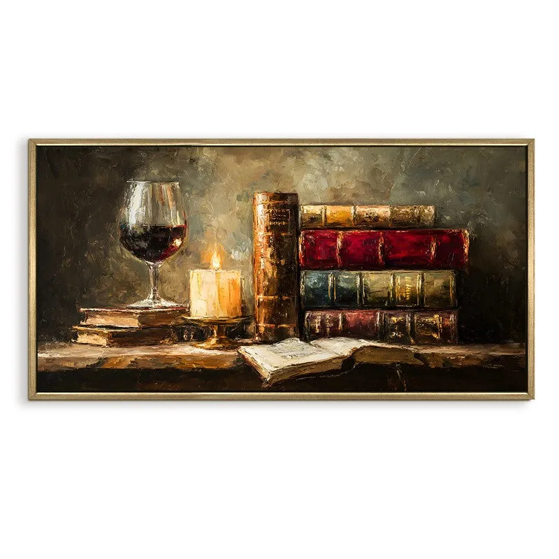 Aged Pages Canvas Wall Painting With Frame media 3
