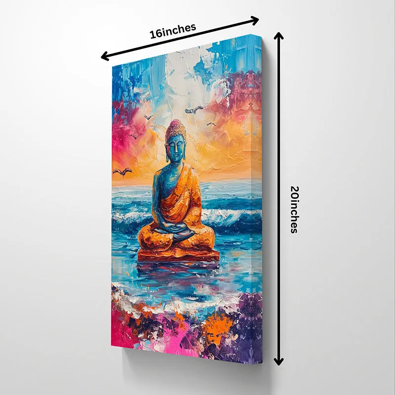 Colors Of Buddha Canvas Wall Painting media 7