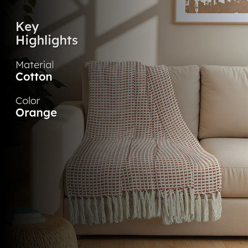 Bohemian-Inspired Throw -Orange media 2