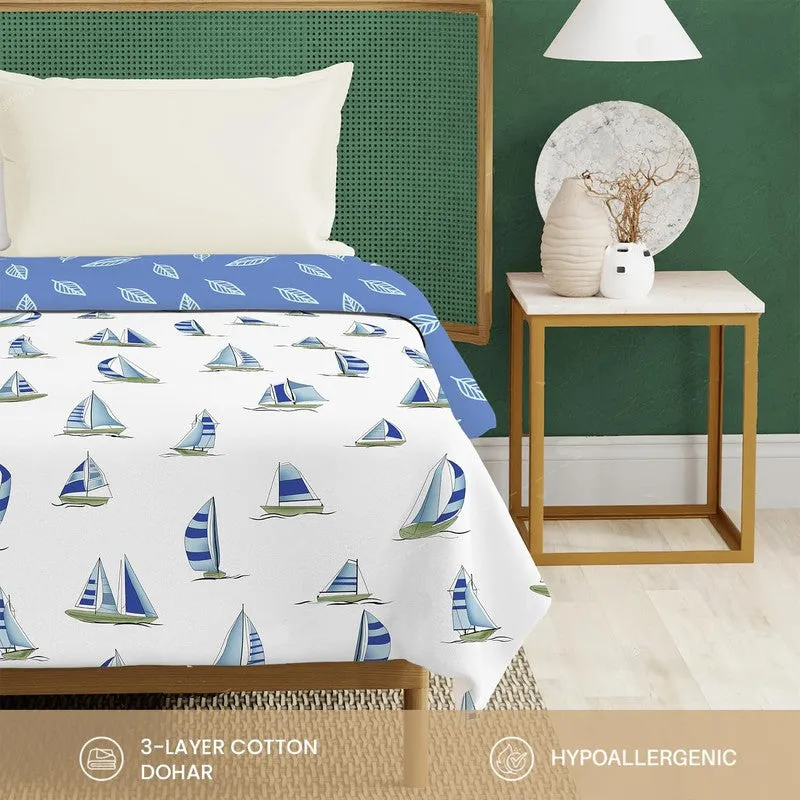 Urban Space Seaside Boat Reversible Blanket - Blue media 6