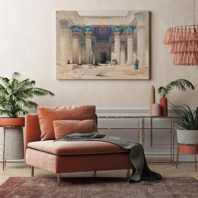 Egyptian Pillars Ancient Canvas Wall Painting - Gallery Wrap media 1