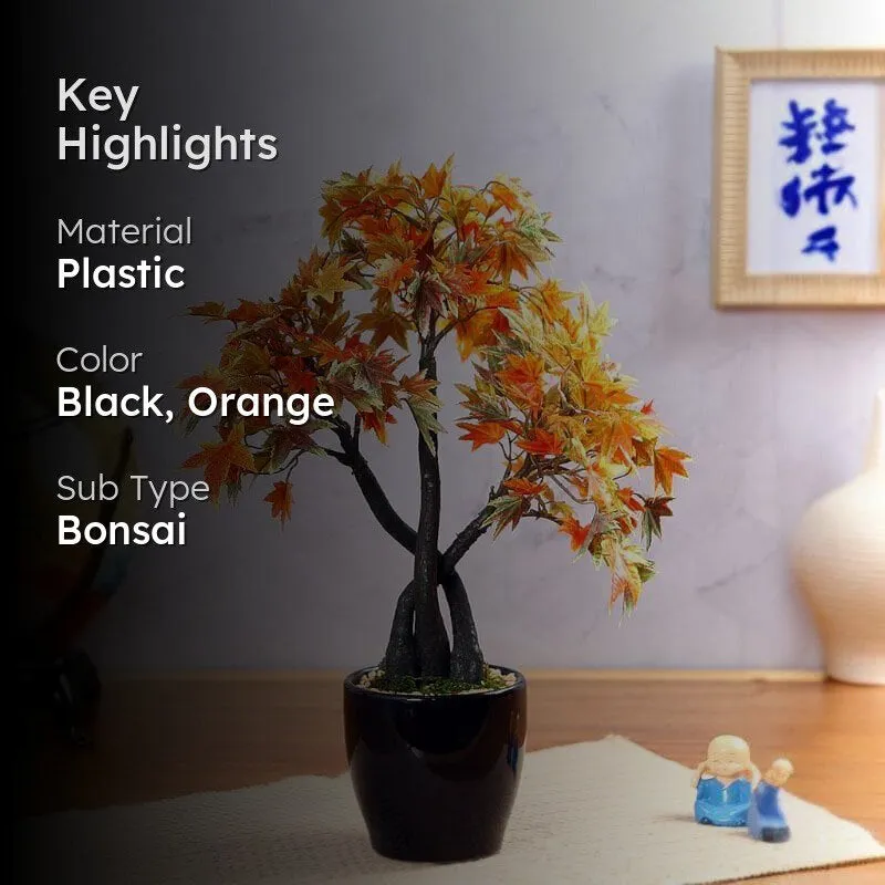 Faux Tall Maple Bonsai - 39 cms media 2