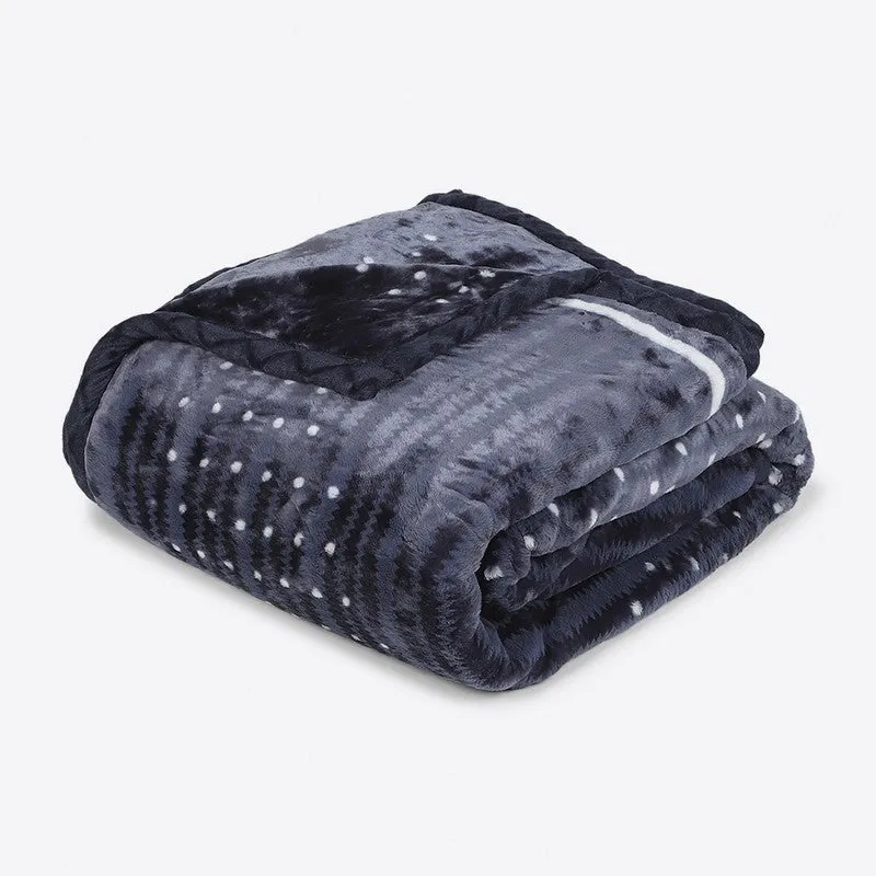 Monte Carlo Midnight Mirage Blanket (Black,Purple) - 852 GSM media 5