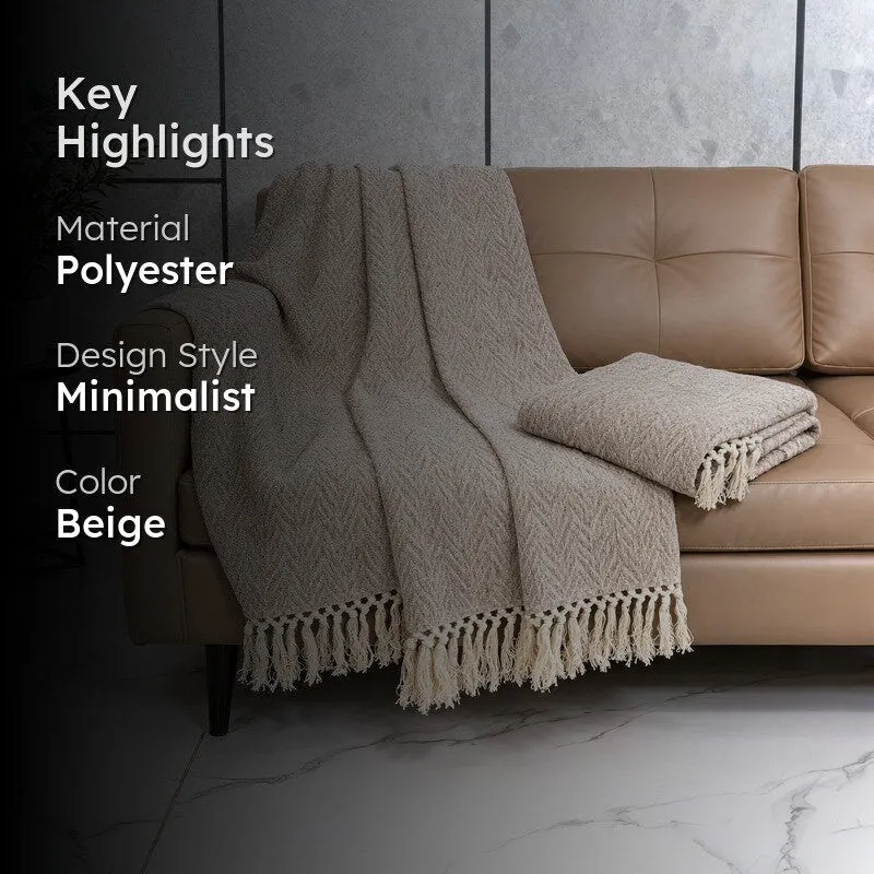 MonoMood Throw (Beige) - Set Of Two media 2