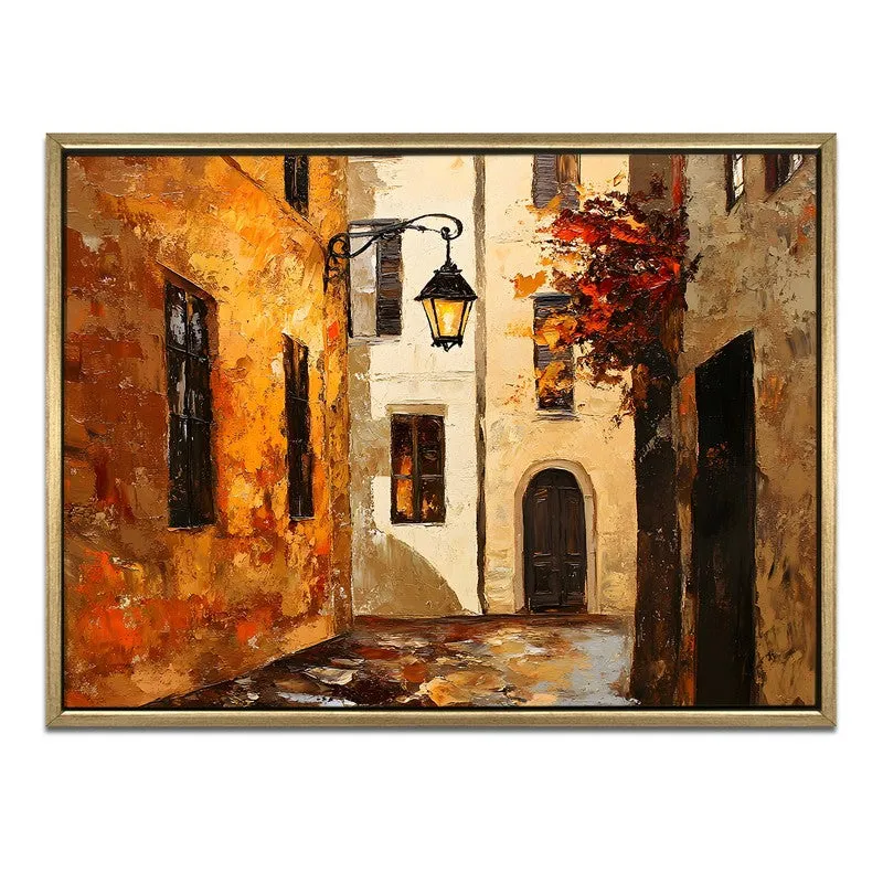 Lantern Walk Canvas Wall Painting With Frame media 3