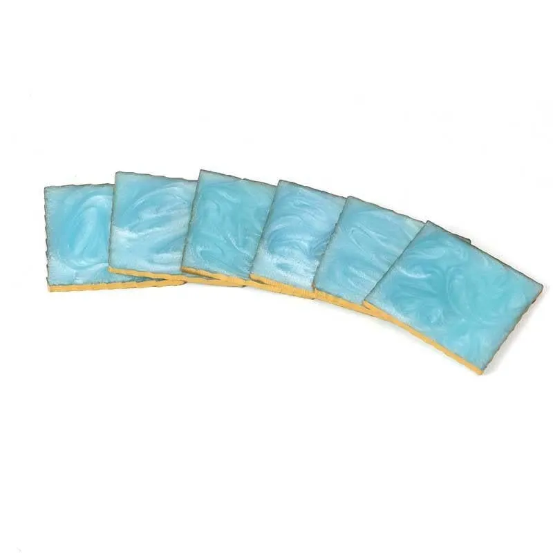 Marble Swirl Coaster (Sky) - Set Of Six media 5