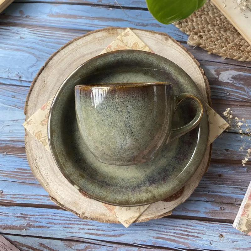 Elmina Handmade Cup & Saucer - 240 ML - Set of Two