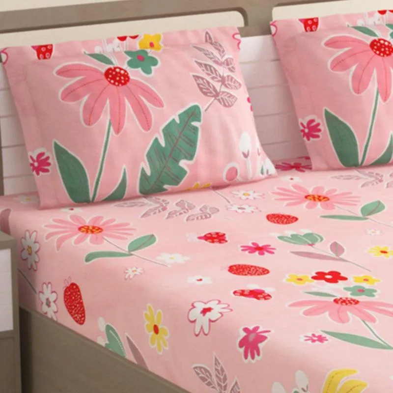 Jagvi Floral Microfiber Bedsheet - 110 GSM media 4