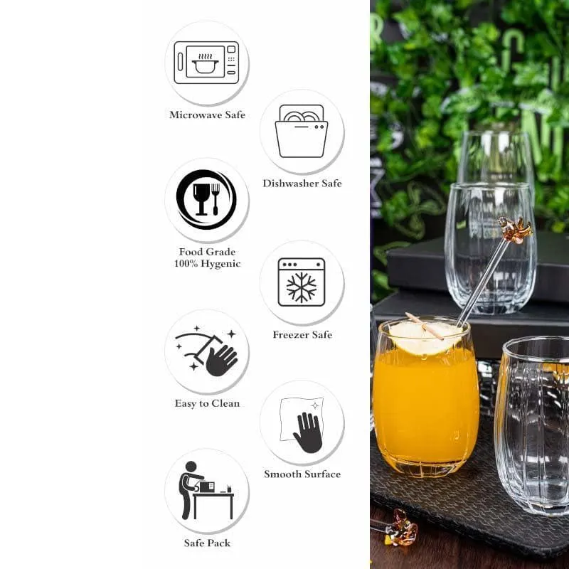 Savou Glass Tumbler (380 ML) - Set Of Six media 4