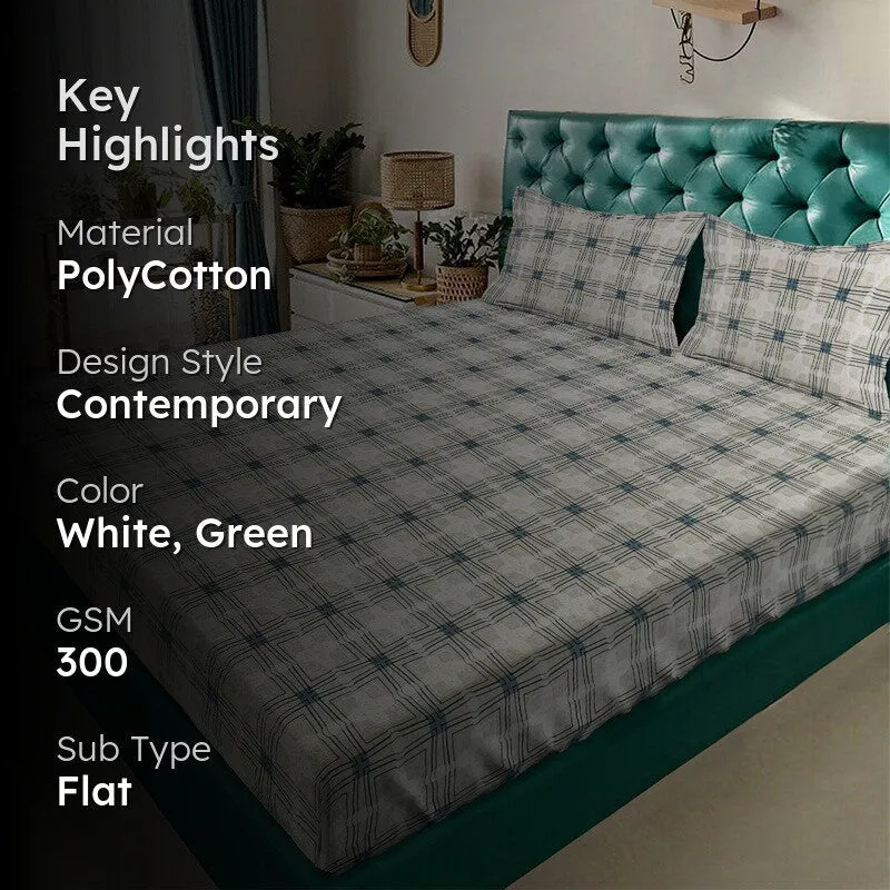 CheckWillow Bedsheet - 300 GSM media 2