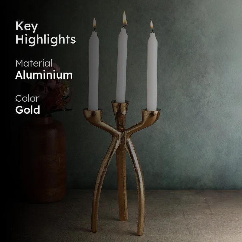 Celestara Candle Holder - Gold media 2